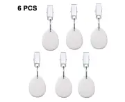 6 Pack Tablecloth Weights Heart Shaped Stone Tablecloth Weights Metal Clips Tablecloth Hanger Stone Table Weight Hanger - White