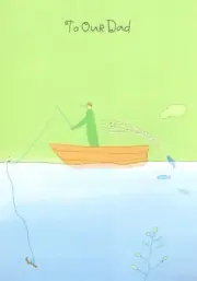 Funny Happy Father's Day Dad Fish Fishing For Compliments Theme Hallmark Card