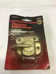 Popular Mechanics Brass Sash Window Catch Fastener Lock PM1403-W