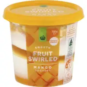 Woolworths Fruit Swirled Mango Yoghurt 720g