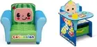 Delta Children Cocomelon Upholstered Chair and Desk with Storage Bin - for Kids
