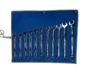 Carlyle Tool 11pc Long Shank Jumbo Metric Combination Ring Open Spanner 22-36mm