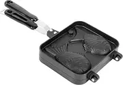 OVNSHVN Waffle Cake Maker, Double Fish Shaped, Nonstick, 36.5*18*3.5cm, Gas Compatible