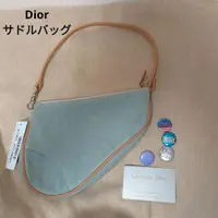 在飛比找蝦皮購物優惠-Dior 迪奧 小包包 手提包 Saddle Mini 藍色
