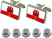 [Select Gifts] Shirt Dress Studs Gibraltar Flag Cufflinks