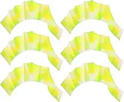 uxcell Silicone Swimming Gloves, 3 Pair Webbed Swim Gloves Finger Frog Type Water Resistance Gear Paddle Fins for Aquatic Training, Green Tone, M
