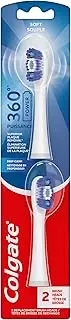 Colgate 360 Deep Clean Battery Powered Toothbrush Replacement Heads, Soft, 2 Pack