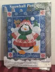 #161 Design Works Snowball Penguin Felt Applique Wall Hanging Kit 5111