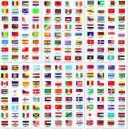 YACAISI 384 PCS World Flag Stickers, Waterproof Countries Flags PVC Internationa