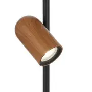 Telbix Lighting Kindle 1-Light Mini Spotlight Table Lamp - Black & Wood