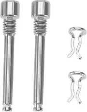 EMSea 2pcs Bicycle Caliper Screw Brake Pad Bolt Screw Y8J798060 M4 Disc Brake Caliper Bolt Titanium Alloy Pin with Circlips Compatible with Shimano