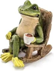 Miniature Frog Garden Statue - 2" Tall - Mini Outdoor Accessory Figurine for Fai