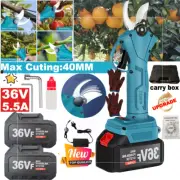 Upgrade 40mm Electric Pruning Shears Cordless Brushless Secateur For Makita