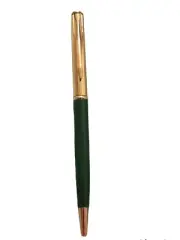 Parker Custom Insignia Ballpoint Pen Green & Gold New In Box Made In Usa