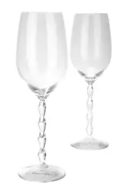 WEDGWOOD Vera Wang Crystal Orient Iced Beverage Glass Set/2 Stemware New