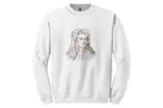 Sir Isaac Newton Portrait Science White Sweat Sweater Jumper Mens Sweatshirt