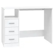 Desk with Drawers White 102x50x76 cm Engineered Wood