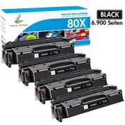4PK Black CF280X Toner Compatible With HP 80X Laserjet Pro 400 M401dn M425dn