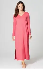 J.Jill ~ MP ~ NEW Sleep Ultrasoft Long-Sleeve V-Neck Gown ~ NWT