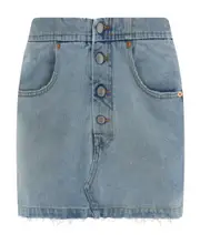 MM6 Maison Margiela Denim Raw-Cut Edge Mini Skirt IT44,IT42,IT38,IT36 Gray