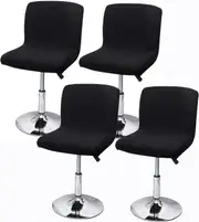 Set of 4 Kitchen Swivel Stretch Backrest Modern High Bar Stool Covers for Dining Chair Back Chair Breakfast Chair Bar Stools
