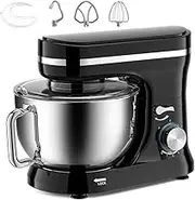 4.7L Stand Mixer, 6 Speed Kitchen Mixer with Whish, Dough Hook & Beater, 1000W Electric Dough Mixer Kneading Machine for Baking, Cake, Cookie