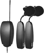 ICLIPE Wireless UHF Microphone System 2 Transmitter and 1 Receiver Musical Instrument Lapel Mics for Smartphone Computer Speakers Cameras Teaching Presentation Public Speaking Voice Amplifier
