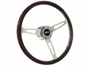 1969-89 Chevrolet Camaro, Nova, 6-Bolt Real Espresso Wood Steering Wheel Kit SS (for: Chevrolet)