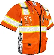 KwikSafety (Charlotte, NC) HIGHWAYBOSS Safety Vest Class 3 High Visibility Reflective ANSI Tested OSHA Compliant