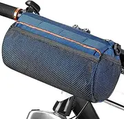 OBOVA Bike Handlebar Bag 3.3L 8-Pocket Waterproof Handlebar Bags for Bicycles with Rain Cover, Shoulder Strap, Bicycle Handlebar Bag Pouch for Road, Mountain Bikes, MTB Storage, Blue