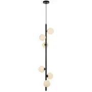 Elson Modern Pendant Hanging Lamp Light Metal Glass Black Opal Matt Matte