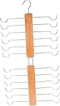 KOMBIUDA Space Saving Double Layer Clothes Hanger Versatile Hanging Organizer for Bras Underwear for Closets Hotels Spaces Practical Design Natural Color