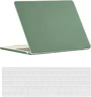 Laptop Cover Case Compatible with MacBook Pro 16 inch with Touch Bar and Touch ID Model A2141 Released in 2020 2019, Colorful Matte Plastic Protective Hard Shell Case & Keyboard Cover, Green