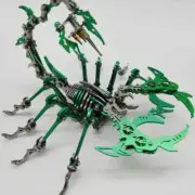 3D Metal Puzzle Green Scorpion Assembly DIY Buiding Model Educational Jigsaw Toy