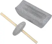 VINTORKY 1 Set Manual Hand Crank Stone Mill for Tea Leaves and Spices Traditional Stone Grinder for Authentic Tea Preparation Multi Purpose Spice Smasher for Coffee Beads Dry Ingredients