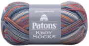 6 Pack Patons Kroy Socks Yarn-Seventies Stripes 243455-55734