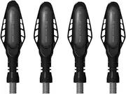 Motorcycle Indicators Flowing Turn Signal Lights UN&IVE&RSAL Led Motorcycle Directional Indicators Turn Signals Rear Tail Brake Flasher Light DRL Lamp(4pcs white and red B)