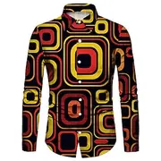Retro Vintage 1970s Shirt Disco Geometic Psychedelic Men's Halloween Carnival Music Festival Pride Parade Adults' Shirt