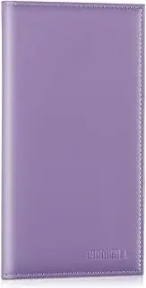 [LYOOMALL] YOOMALL Leather Checkbook & Register Cover Holder Case Slim Wallet (Taro Purple)