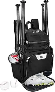 WOLT Baseball Bag Backpack for Youth and Adults-Softball Bag with Separate Helmet Compartment and Shoes Pocket,Multifunctional Sport Backpack for Baseball, Volleyball,Basketball, Soccer