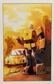 Comic Art 11x17. Bumble Bee. 80’s Homage. Signed By Livio Ramondelli.