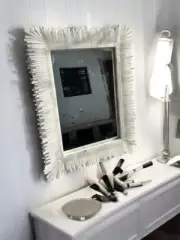 26"x36" Crystal Selenite Wall Mirror – Unique Statement Piece for Any Space Deco