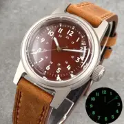 36mm Vintage Dive NH35 Automatic Watch Men Lume Sandblasted Case Domed Sapphire