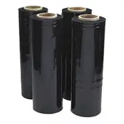 Moofer Stretch Film Black Hand Use 500mm 25UM Pallet Shrink Wrap 4 Rolls