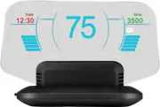 wiiyii Car Hud Head-Up Display C1, OBD2+GPS Mode Speedometer with Speed Warning, Suitable for All Cars