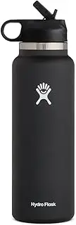Hydro Flask 40 oz Wide Mouth Straw Lid Black