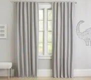 Pottery Barn Kids Quincy Cotton Canvas Blackout Curtain One panel 44 X 63 GRAY