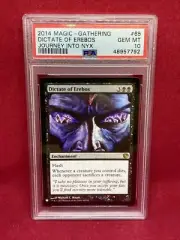 PSA 10 Gem Dictate of Erebos - Mystery Booster PSA Label Error MTG