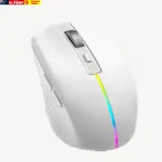 Bluetooth Mouse, Multi-Device Rechargeable Silent 6-Button Wireless Mouse Tri Mo