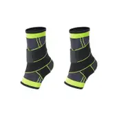 Catzon 2Packs Strong Ankle Brace Sports Protection Adjustable Unisex Compression Ankle Support-Green